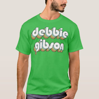Camiseta Debbie Gibson Retro Tipografia Arco-Íris Estilo De