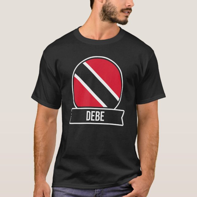 Camiseta Debe  Trinidad and Tobago cities & islands flag (Frente)