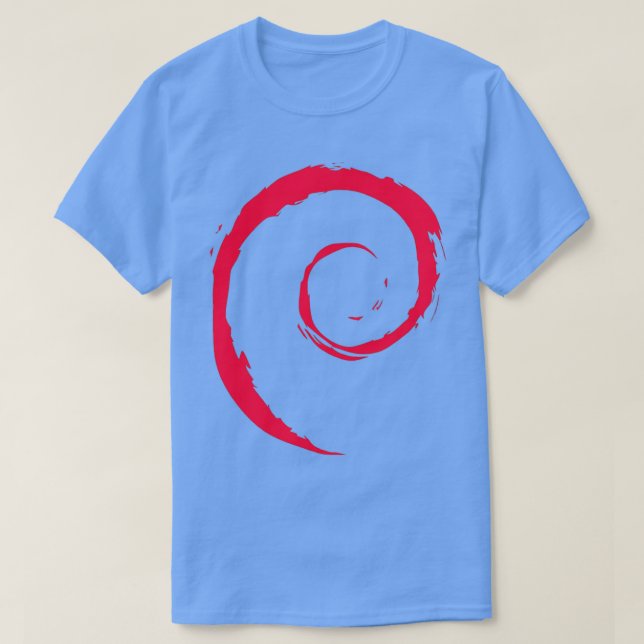 Camiseta Debian Spiral Linux (Frente do Design)
