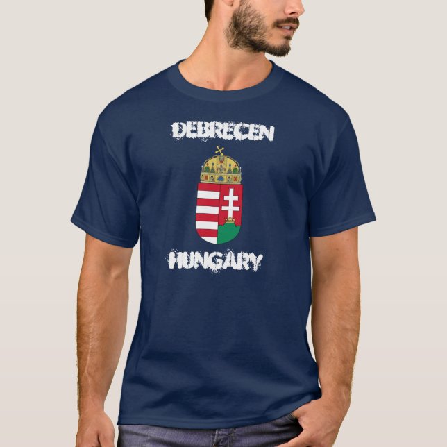 Camiseta Debrecen, Hungria com casaco de armas (Frente)