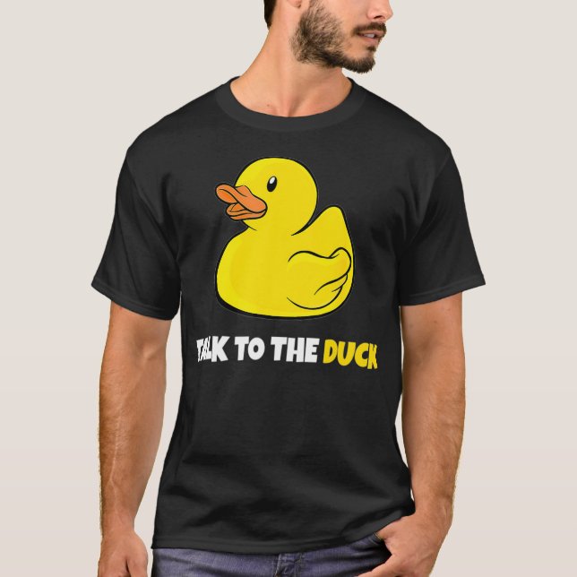 Camiseta Debuggi de disco de borracha de programação para d (Frente)