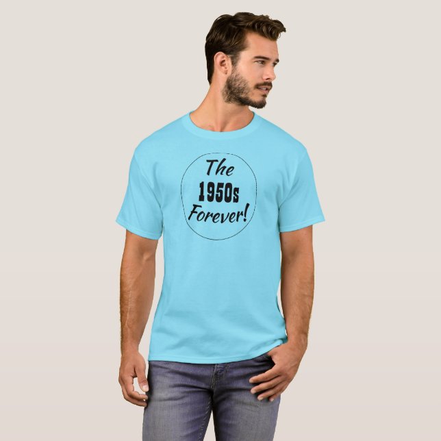 Camiseta Décadas de 1950 Retrorando 50 Divertido (Frente Completa)