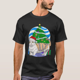 Camiseta Decado de Árvore de Natal para Papais noeis de Gat