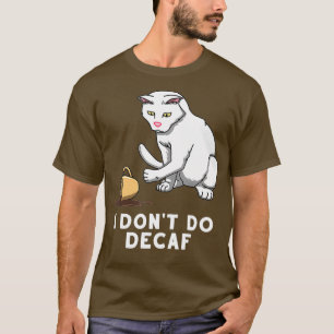 Camiseta Decaf Coffee Cat Caffeine Design Para Café