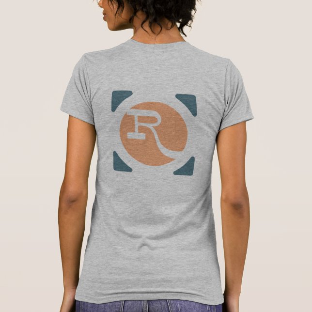 Camiseta decal de simplicidade Raster R (Verso)