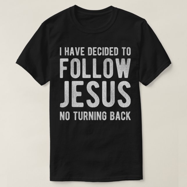 Camiseta Decidi Seguir Jesus, Batismo Cristão G (Frente do Design)