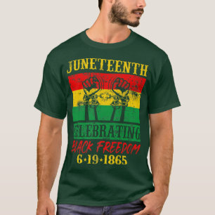 Camiseta Décima Junta Celebrando a Liberdade Negra 1865 Afr