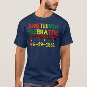Camiseta Décima Junta Celebrando a Liberdade Negra 1865 Afr