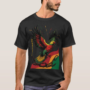 Camiseta Décima-Junta de aves livres a soar em correntes ab