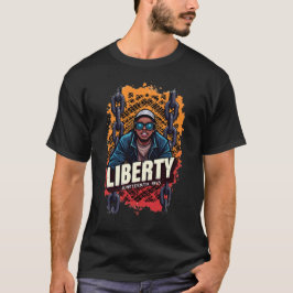 Camiseta Décima Junta "LIBERDADE" sobre cadeias quebradas a