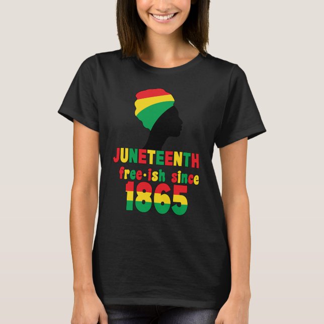 Camiseta Décima Junta Livre Desde 1865 Mulheres NegraHistór (Frente)