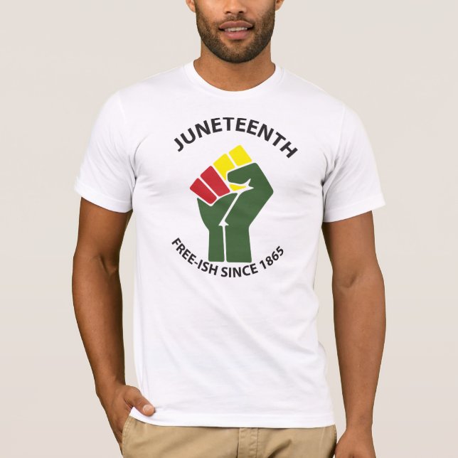 Camiseta Décima Junta Livre Desde 1865 Texto Negra T-Shirt (Frente)