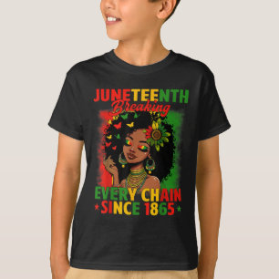 Camiseta Décima Junta Quebrando Cada Cadeia Desde 1865 Afri