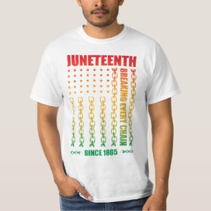 Camiseta Décima Junta Quebrando Cada Cadeia Desde 1865 Engr