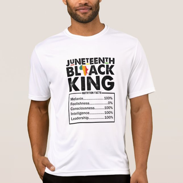 Camiseta Décima Junta Rei Negro Fatos Nutricionais Melanina (Frente)