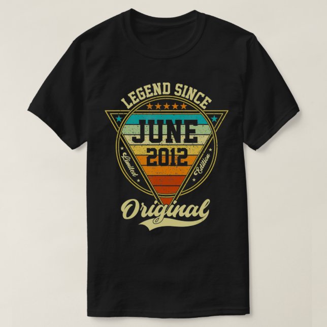 Camiseta Décima Legenda De Aniversário Desde Junho De 2012, (Frente do Design)