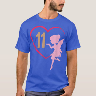 Camiseta Décima Primeira Festa de aniversário Fada Fada Fal