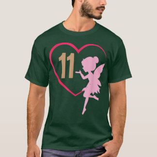 Camiseta Décima Primeira Festa de aniversário Fada Fada Fal