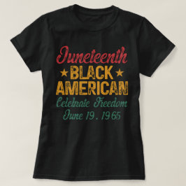 Camiseta Décima Sétima América Negra Celebra da Liberdade L