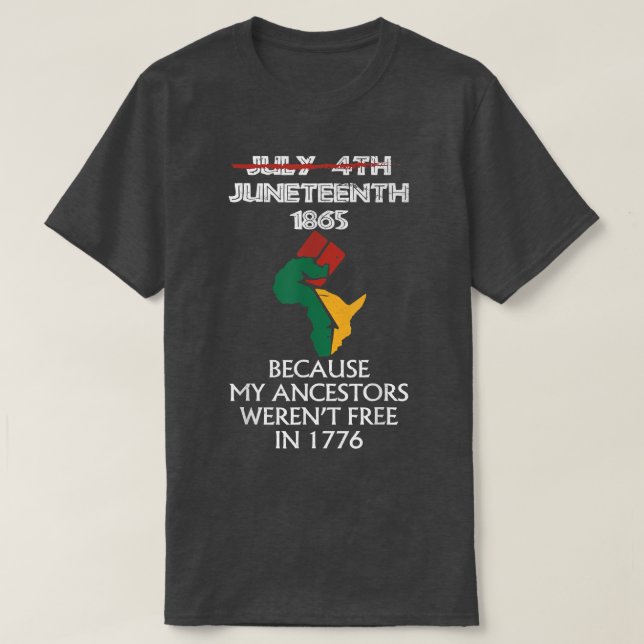 Camiseta Décima Sétima Ancestrais Black African American Fl (Frente do Design)