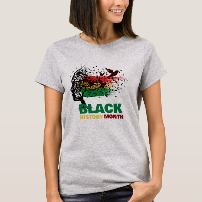 Camiseta Décima Sétima Árvore Africano Rocha Orgulhosa Hist (Frente)