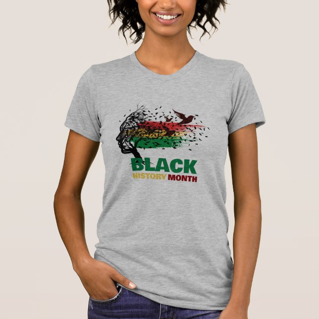 Camiseta Décima Sétima Árvore Africano Rocha Orgulhosa Hist (Frente)