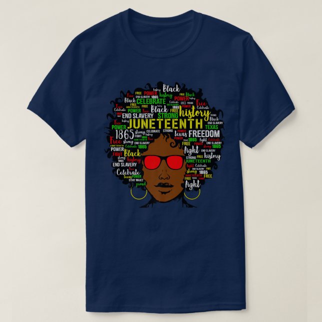 Camiseta Décima Sétima Celebração 1865 junho 19 Independênc (Frente do Design)
