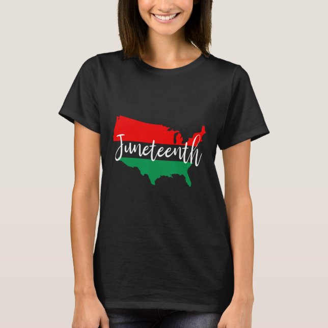 Camiseta Décima Sétima Celebração da Liberdade Negra para o (Frente)
