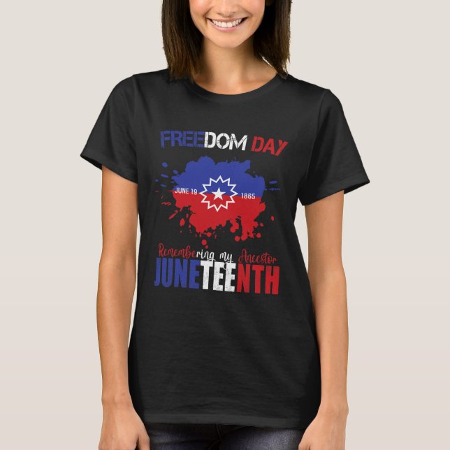Camiseta Décima Sétima Celebração Liberdade Vermelho Branco (Frente)