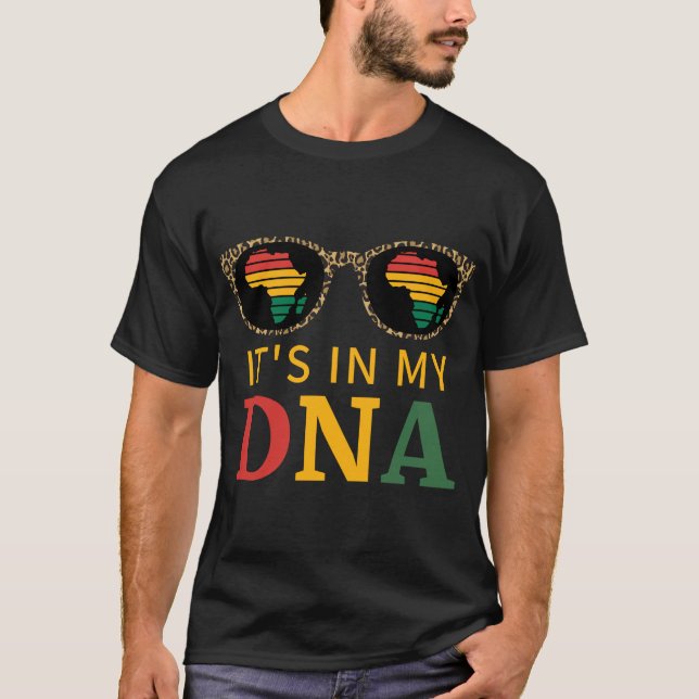 Camiseta Décima Sétima É No Meu DNA África Lepard Black His (Frente)