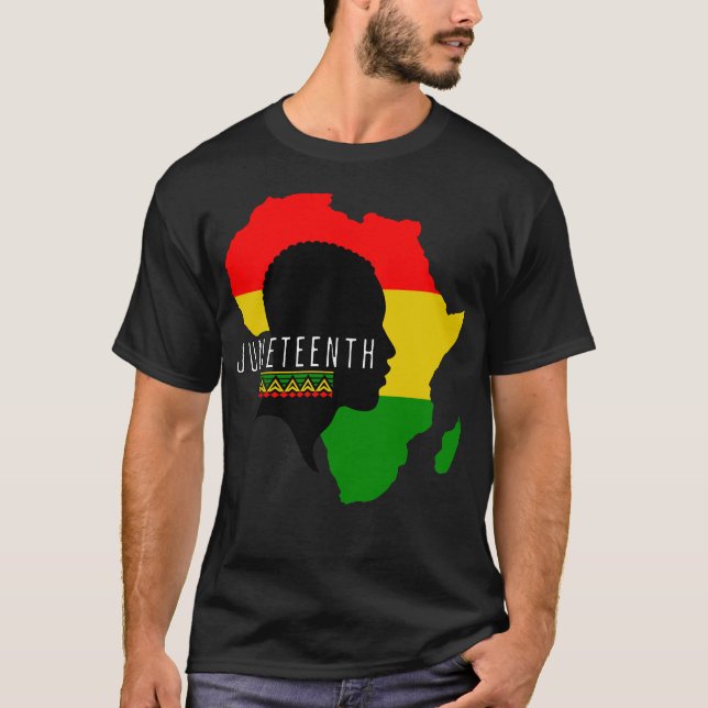 Camiseta Décima Sétima História Negra Dia da Liberdade Afri (Frente)