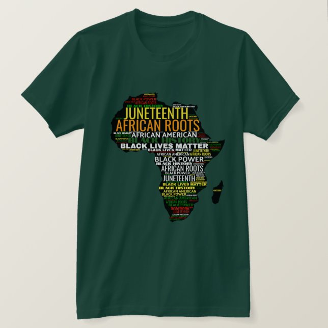 Camiseta Décima Sétima História Negra Raízes Africanas Vida (Frente do Design)
