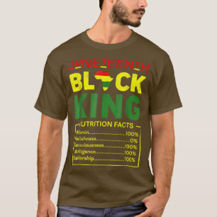 Camiseta Décima Sétima Negra King Nutritional Facts Mens Bo