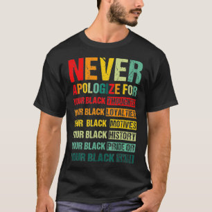 Camiseta Décima Sétima Orgulho Negro Nunca Pede Desculpas P