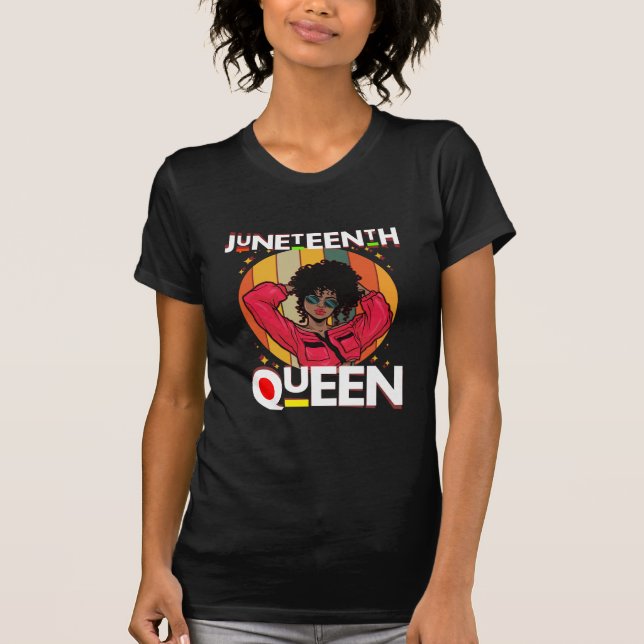 Camiseta Décima Sétima Rainha Mãe Negra Melanin Sista (Frente)