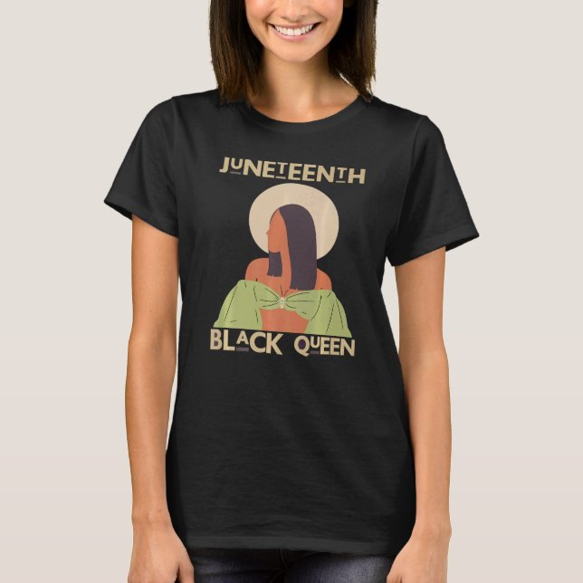 Camiseta Décima Sétima Rainha Negra Melanina Mãe Negra  (Frente)