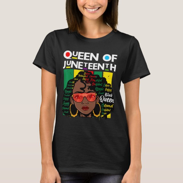 Camiseta Décima Sétima Rainha Negra Melanina Magia Sista Wo (Frente)