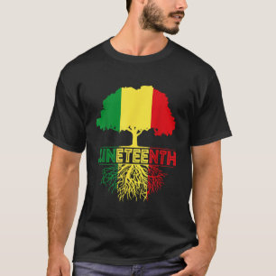 Camiseta Décima Sexta Árvore Raiz Africana Afro-Orgulho de