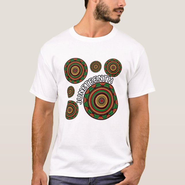 Camiseta Décima sexta mandala padrões tradicionais africano (Frente)
