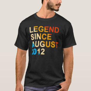 Camiseta Décimo Aniversário, 10 Anos Legenda Desde 20 de ag