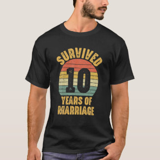 Camiseta Décimo aniversário de Casamento de 10 anos