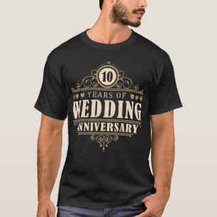 Camiseta Décimo aniversário de Casamento (Marido)