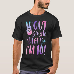 Camiseta Décimo Aniversário, Dígitos De Solteiro Do Anivers