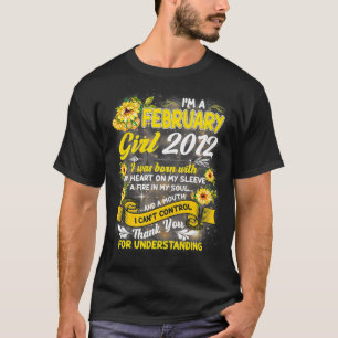 Camiseta Décimo Aniversário Oferece Nascer De Fevereiro Em