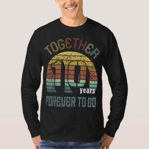 Camiseta Décimo Anos De Presentes De Aniversário De Casamen