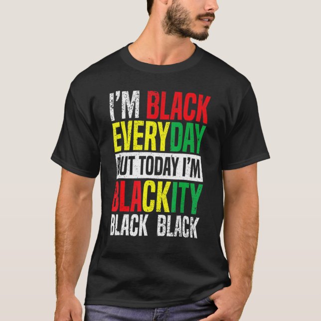 Camiseta Décimo de Junho Eu sou Negro Todos os dias Mas hoj (Frente)