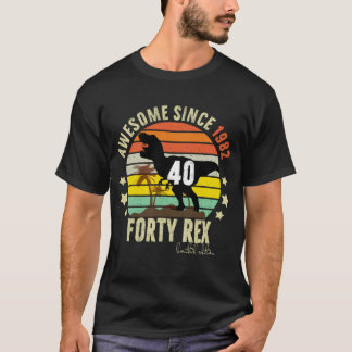 Camiseta Décimo Dinossauro 40 Anos 1982 Im 40 40º Rex