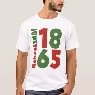 Camiseta Décimo Junho Celebrando a Liberdade Negra 1865 Ame
