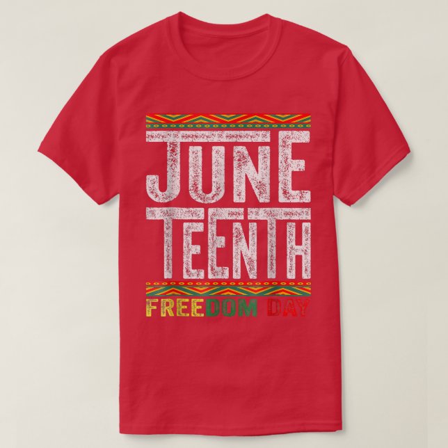 Camiseta Décimo Junho Desde 1865 História Negra Mês Liberda (Frente do Design)