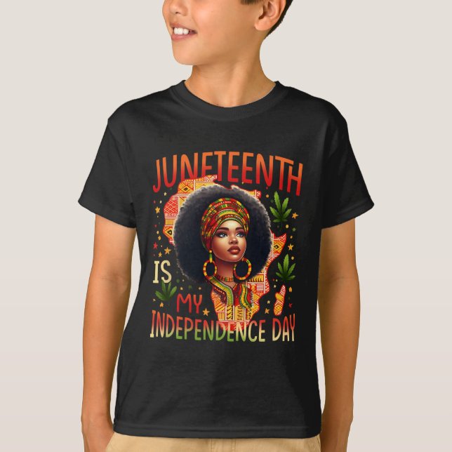 Camiseta Décimo Junho é o Dia da Independência História Neg (Frente)